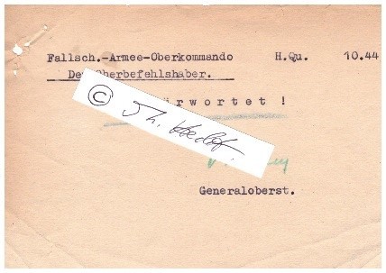 KURT STUDENT (1890-1978) deutscher Generaloberst der Luftwaffe im Zweiten Weltkrieg und ranghöchster General der Fallschirmtruppe der Wehrmacht, Ritterkreuz des Eisernen Kreuzes mit Eichenlaub