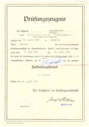 OTTO BAUER (1874-1946) Professor, deutscher Generalveterinär der Wehrmacht