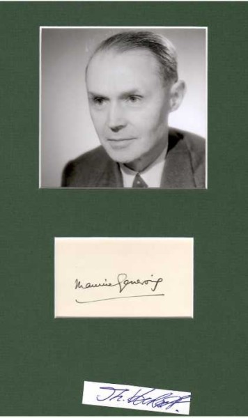 MAURICE GENEVOIX (1890-1980) französischer Schriftsteller und ein bedeutender Zeitzeuge des Ersten Weltkriegs, 1925 Prix Goncourt. In 14 seiner Werke verarbeitete Genevoix seine Kriegserlebnisse und verfasste Reflexionen über seine Zeit als Soldat, basierend auf im Felde gemachten Notizen.