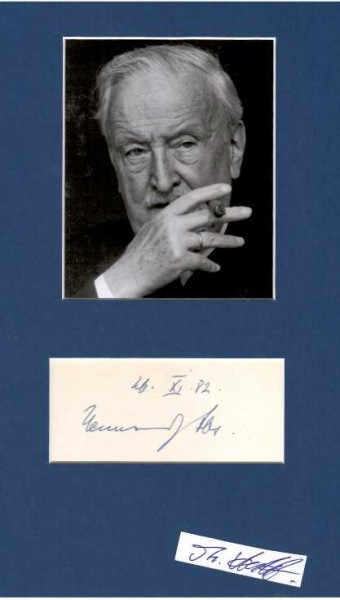HERMANN J. ABS (Hermann Josef Abs,1901-94) führender Bankier, Deutsche Bank, „Finanzdiplomat“ unter Konrad Adenauer, Kunstmäzen