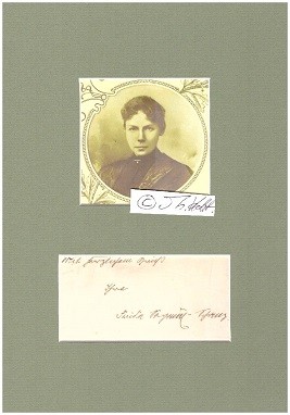 FRIDA SCHANZ-SOYAUX (1859-1944) deutsche Jugendbuchautorin, Herausgeberin und Lehrerin, schrieb u.a. Märchen