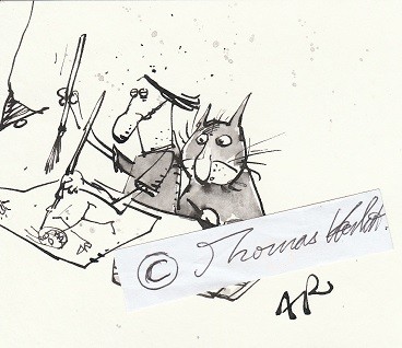 ARI PLIKAT (1958) deutscher Zeichner / Cartoonist Illustrator, veröffentlicht u. a. in Titanic, Eulenspiegel, Zitty, Pardon, taz, Stern und im Berliner Tagesspiegel