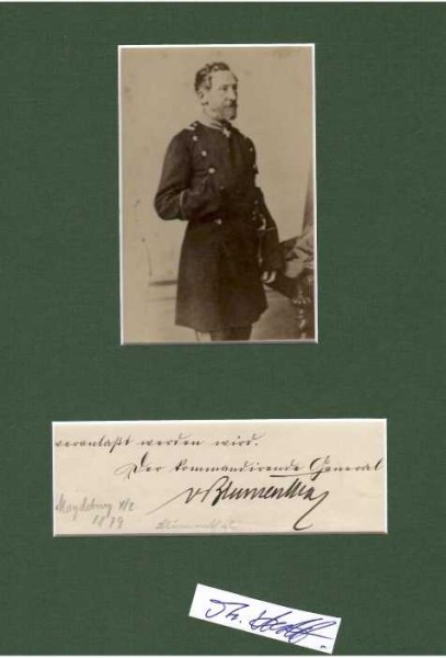 LEONHARD VON BLUMENTHAL (1810-1900) Graf, preußischer Generalfeldmarschall, Pour le Mérite mit Eichenlaub, Chef des Generalstabes, Inspekteur der IV. Armee-Inspektion und zum Chef des Reitenden Feldjägerkorps