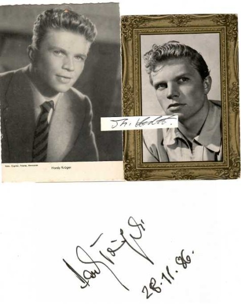 HARDY KRÜGER (1928-2022) deutscher Filmschauspieler, Synchronsprecher und Schriftsteller, blonder Sonnyboy der 1950er und 1960er Jahre, auch international erfolgreich z.B. Der Flug des Phoenix (The Flight of the Phoenix), Die Brücke von Arnheim (A Bridge Too Far)