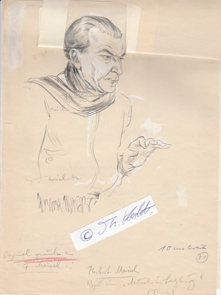 HERBERT MAISCH ( 1890-1974) dt. Dramaturg u. Regisseur, 1933 als politisch unzuverlässig entlassen, 1946 Generalintendant der Städtischen Bühnen Köln, ab 1960 in Frankfurt