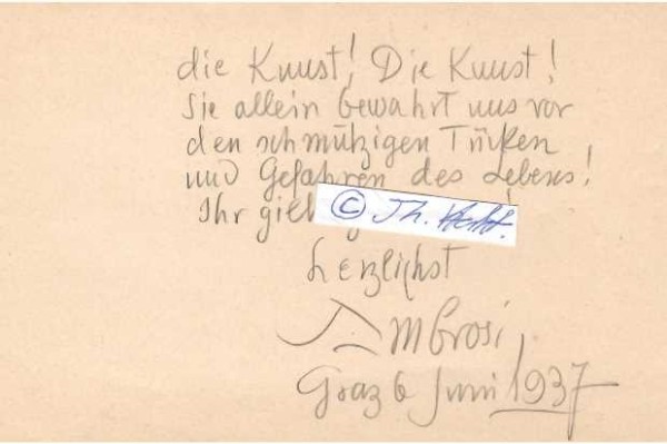 GUSTINUS AMBROSI (1893-1975 SM) gehörloser österreichischer Bildhauer und Lyriker, Professor, Commendatore (von Mussolini), von 1938 bis ca. 1943 für den Neubau der Reichskanzlei tätig