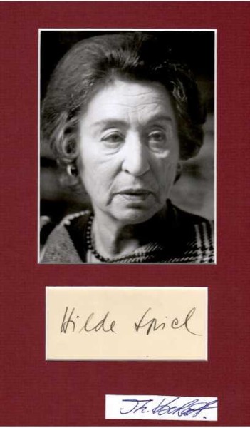 HILDE SPIEL (1911-90) Dr.phil., österreichische Schriftstellerin und Journalistin