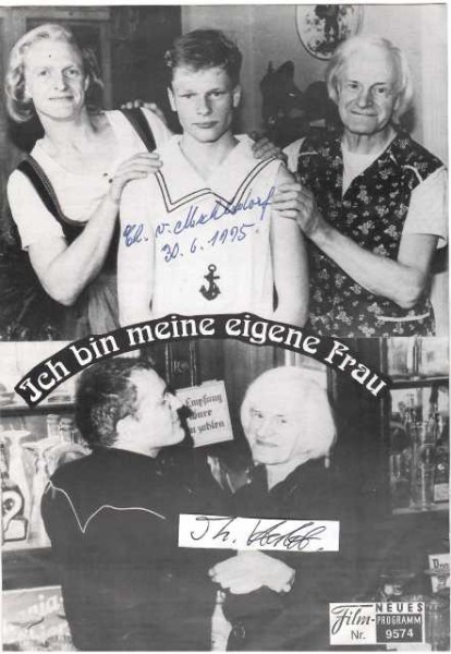 CHARLOTTE VON MAHLSDORF (=Lothar Berfelde,1928-2002) berühmter Transvestit, BVK (Bundesverdienstkreuz), Schriftsteller