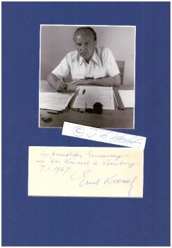 ERNST KRENEK (1900-91) US-amerikanischer Komponist österreichischer Herkunft, verheiratet mit Anna Mahler (Tochter Gustav Mahler´s)