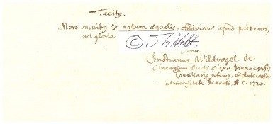 CHRISTIAN WILDVOGEL (1644-1728) Dr.jur., deutscher Rechtswissenschaftler, Professor der Rechte an der Universität Jena, ab 1697 Vizekanzler des Herzogtums Sachsen-Eisenach und 1699 Geheimrat