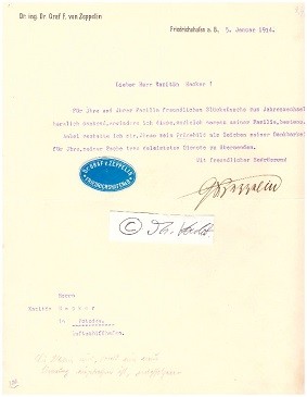 FERDINAND GRAF VON ZEPPELIN (Ferdinand von Zeppelin, 1883-1917) deutscher General und Luftschiffer, Erfinder des nach ihm benannten Luftschiffes