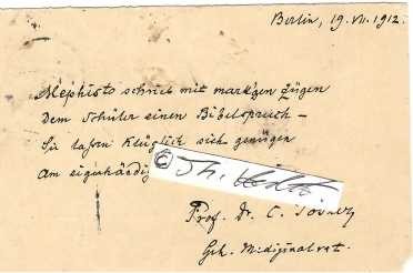 CARL POSNER (1854-1928) Professor Dr.med., deutscher Mediziner, Arzt und bedeutender Urologe. Er gilt als einer der herausragenden Persönlichkeiten der Berliner Medizingeschichte. 1902 Geheimer Medizinalrat. Freund von Rudolf Virchow. / german doctor, urologist and University teacher