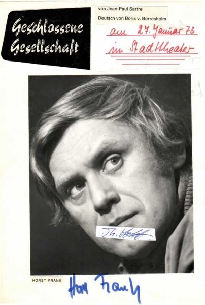 HORST FRANK (1929-99) Filmbösewicht