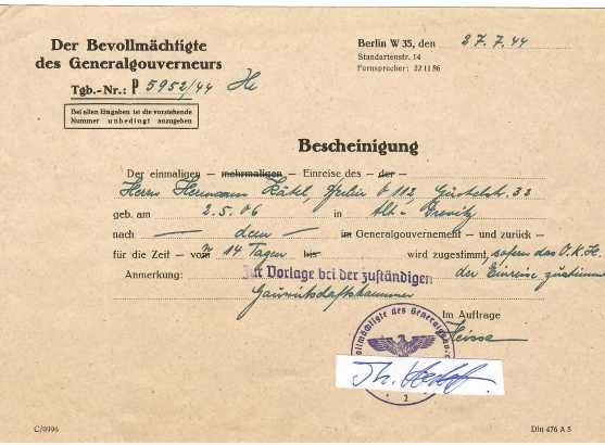 HANS HEISE / HEISSE (Daten unbekannt) Der Bevollmächtigte des Generalgouverneurs (HANS FRANK)