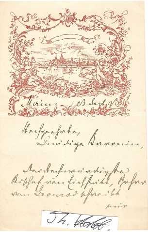 FRIEDRICH SCHNEIDER (1836-1907) Dr. theol., Mainzer Kulturprälat, Geistlicher und Kunstwissenschaftler. 1888 zum Geistlichen Rat und 1891 zum Domkapitular ernannt. 1894 folgte die Ernennung zum päpstlichen Hausprälaten und 1906 die zum Apostolischen Protonotar.