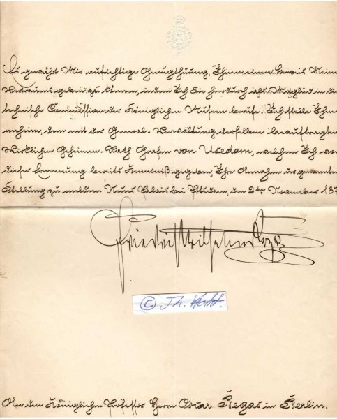 FRIEDRICH III. (1831-88) 99 Tage KAISER, König von Preußen, Generalfeldmarschall