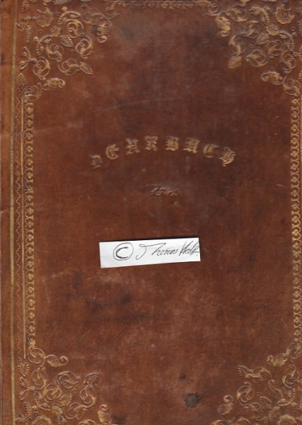 GÄSTEBUCH : DENKBUCH 1841 Zur immerwährenden Erinnerung an die höchst-beglükende Anwesenheit des allerdurchlauchtigsten HERRSCHER-PAARES Se Majestät des Kaisers Ferdinand des I., und Ihrer Majestät der Kaiserin Mariana, wurde dieses Denkbuch eröffnet am 18. September 1841
