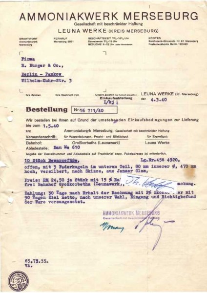 AMMONIAKWERK MERSEBURG GmbH, LEUNA WERKE im Zweiten Weltkrieg, Direktion