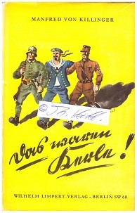 MANFRED FREIHERR VON KILLINGER (Manfred von Killinger, 1886-1944) deutscher Marineoffizier, nationalsozialistischer Politiker und Diplomat, Führer der Organisation Consul, erteilte den Auftrag zur Ermordung von Matthias Erzberger, Ministerpräsidenten von Sachsen, SA-Obergruppenführer