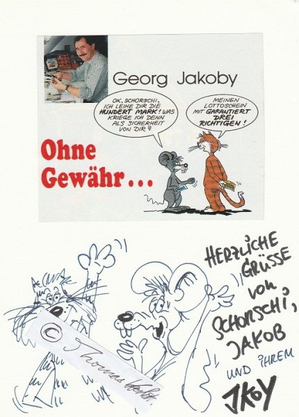 GEORG JAKOBY (Daten unbekannt) Düsseldorfer Zeichner, Karikaturist, Cartoonist, Illustrator, Grafiker