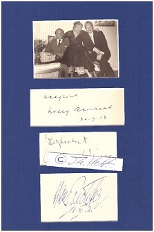 WILLY REICHERT (1896-1973) deutscher Komiker, Volksschauspieler und Sänger, schwäbischer Humorist / / GRETHE WEISER (1903-70) deutsche Bühnen- und Filmschauspielerin, Kabarettistin, Chansonsängerin / HANS RICHTER (1919-2008) dt. Film- und Theaterschauspieler, Regisseur, 1931 erster Kinderstar des Tonfilms in Emil und die Detektive, 1944 in Die Feuerzangenbowle