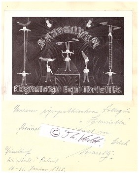 2 MARELLI`S (Albert und Erich Marelly) deutsche Artisten, Waghalsige Equilibristik