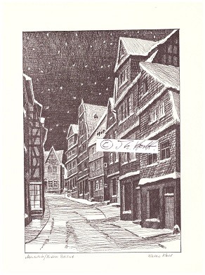 WALTER KALB (1904-1989) deutscher Zeichner, Maler, Künstler aus Montabaur, auch Heimatforscher, Kunsthistoriker und Schriftsteller