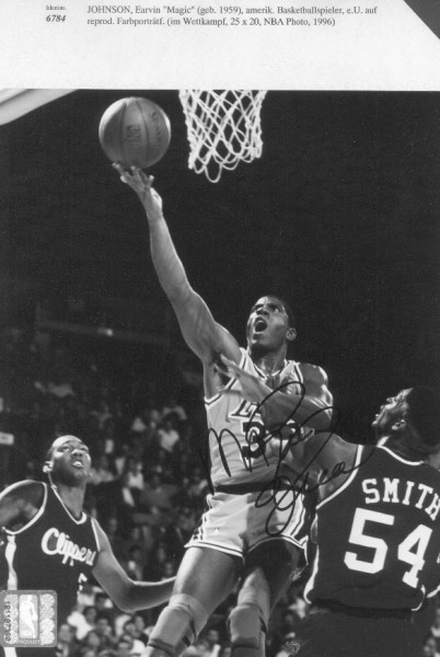 EARVIN "MAGIC" JOHNSON (MAGIC JOHNSON, Earvin Johnson,1959) legendärer amerikanischer Baseballstar / Basketballspieler, NBA, Goldmedaillengewinner