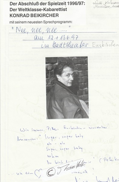 KONRAD BEIKIRCHER (1945) rheinischer Kabarettist, Musiker, Autor