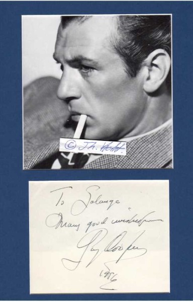 GARY COOPER (1901-61) US-amerikanischer Filmschauspieler, scar als Bester Hauptdarsteller für die Filme Sergeant York (1941) und 12 Uhr mittags (1952)