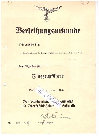 ROBERT VON GREIM (1892-1945) Ritter von Greim, Jagdflieger im Ersten Weltkrieg, Pour le Mérite, bayerischer Militär-Max-Joseph-Orden, deutscher Generalfeldmarschall und nach der Ablösung Hermann Görings wenige Wochen lang der letzte Oberbefehlshaber der deutschen Luftwaffe im Zweiten Weltkrieg