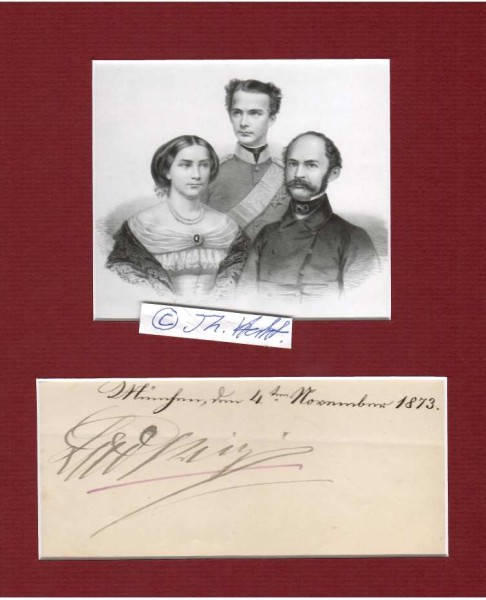 LUDWIG II. (1845-86 im Starnberger See ertrunken) der MÄRCHENKÖNIG von Bayern 1864-86, leidenschaftlicher Schlossbauherr, vor allem durch die Schlösser Neuschwanstein, Herrenchiemsee und Linderhof ein Denkmal gesetzt