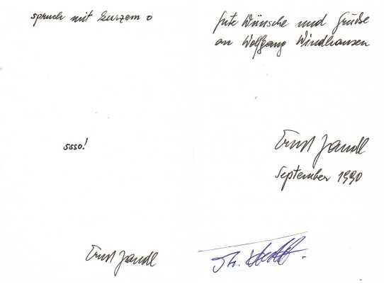 ERNST JANDL (1925-2000) österreichischer Schriftsteller, Dichter / austrian writer, poet