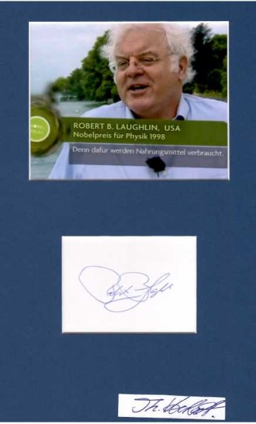 ROBERT B. LAUGHLIN (1950) Professor Dr., US-amerikanischer Physiker, der 1998 den Nobelpreis für Physik für seinen Beitrag zur theoretischen Erklärung des fraktionellen Quanten-Hall-Effekts erhielt