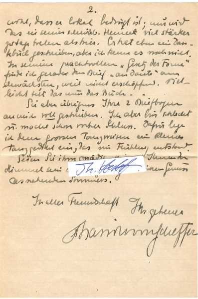 THASSILO VON SCHEFFER (1873-1951) deutscher Dichter, der insbesondere durch seine Übersetzungen antiker griechischer Dichtung (u. a. Homers) bekannt geworden ist. Er studierte an den Universitäten in Straßburg, Königsberg und Freiburg i. Br. und wurde 1900 zum Dr. phil. promoviert. Danach lebte er als freier Schriftsteller in München, Berlin und Rom.