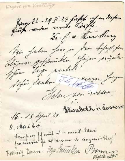 EUGEN RITTER VON KNILLING (Eugen von Knilling, 1865-1927) deutscher Politiker (BVP), während des Kaiserreichs Kultusminister des Königreichs Bayern und in der Weimarer Republik von 1922 bis 1924 bayerischer Ministerpräsident und Außenminister
