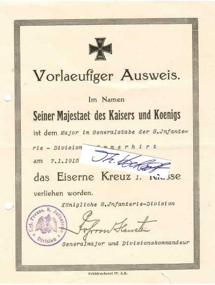 THILO FREIHERR VON HANSTEIN (Thilo von Hanstein, 1857-1922) kgl. preußischer Generalleutnant und Divisionskommandeur im Ersten Weltkrieg