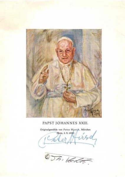 PETER HIRSCH (1889–1978) deutscher Maler, Grafiker, Zeichner. Er studierte an der Münchner Akademie. Er stellte im Münchner Glaspalast und im Kunstverein aus, wurde 1933-1945 in Deutschland als einer der entarteten Künstler geächtet. Er arbeitete in den USA, Kanada, den Niederlanden, Italien, England, Frankreich, Ungarn und der Schweiz, seit 1944 zog er vorübergehend nach Schliersee, von 1930 bis 1969 war er Dozent an der Münchner Volkshochschule.