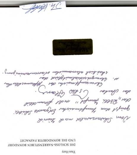 THEO HANY ( 1924-2012) Schloß Narren-Stuben Bonndorf, Fasnachtmuseumsdirektor