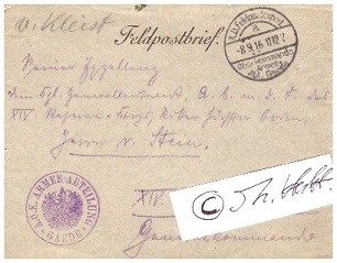 LEOPOLD VON KLEIST (1872-1946) preußischer Oberst und enger Mitarbeiter Kaiser Wilhelm II., Flügeladjutant, Leiter der Generalverwaltung des vormals regierenden preußischen Königshauses und Generalbevollmächtigten, eine dem ehemaligen Minister des Königlichen Hauses entsprechende Stellung, Ehrenritter des Johanniterordens