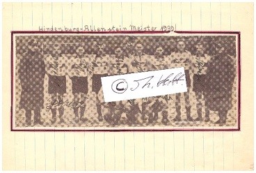 SV HINDENBURG-ALLENSTEIN Meister 1939 (Deutscher Meister 1938/39)