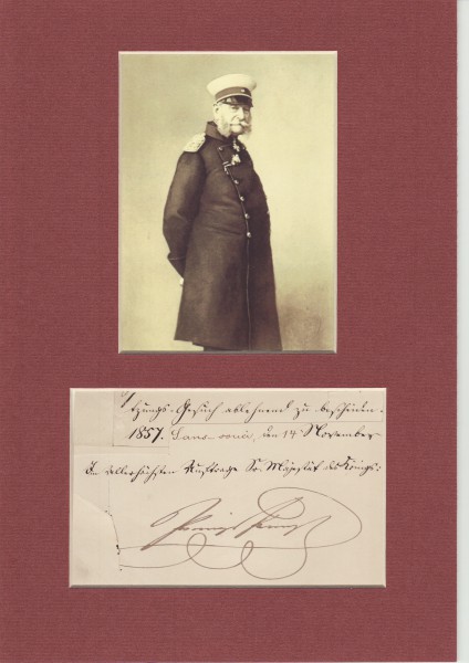 WILHELM I. (1797-1888) deutscher Kaiser, König von Preußen