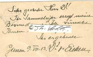 CARL OTTO VON EICKEN (1873-1960) Professor Dr.med, deutscher Hals-Nasen-Ohren-Arzt, zunächst Assistent des Chirurgen Vincenz Czerny und von Gustav Kilian, 1942 ernannte ihn Adolf Hitler zum ordentlichen Mitglied des Wissenschaftlichen Senats des Heeres-Sanitätswesens und beförderte ihn am 1. September 1944 zum Generalarzt der Reserve. Im selben Jahr wurde Eicken Beirat des Generalkommissars für das Sanitäts- und Gesundheitswesens Karl Brandt. / German ear, nose, and throat doctor