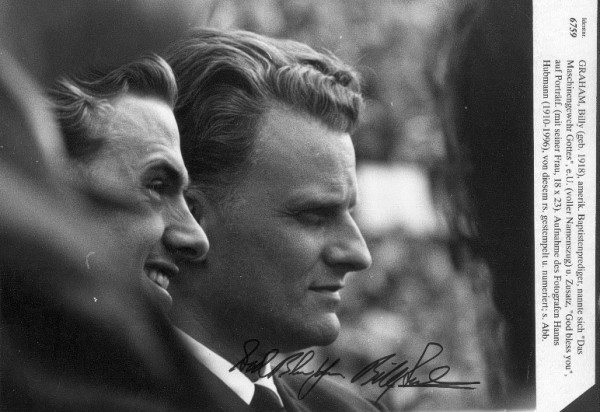 BILLY GRAHAM (1918-2018) amerikanischer Massenprediger DAS MASCHIENENGEWEHR GOTTES , 1957 allein 50.000 Bekehrungen in N.Y. an einem Tag