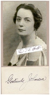 GERTRUDE JOHNSON (1894-1973) australische Opernsängerin / Australian coloratura soprano and founder of the National Theatre in Melbourne