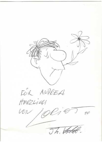 LORIOT (= Vicco von Bülow, 1923-2011) deutscher Schauspieler, Komiker, Humorist, Schriftsteller und Zeichner