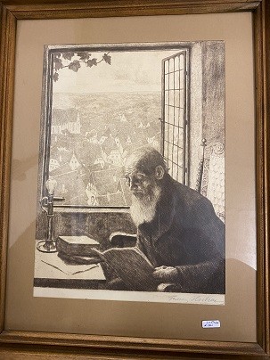 FRANZ HECKER (1870-1944 in Osnabrück durch Bombenangriff) deutscher Maler und Grafiker, 1890-93 Kunstakademie Düsseldorf, Künstlerdorf Worpswede, eigenes Streichquartett : Hecker-Quartett. Viele seiner Werke waren landschaftlichen Motiven und Persönlichkeiten aus Bersenbrück gewidmet und sind vom Impressionismus inspiriert.