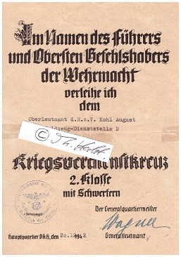 EDUARD WAGNER (1894-1944 SM vor Verhaftung durch die Gestapo) deutscher General der Artillerie, ab dem 1. Oktober 1940 Generalquartiermeister im Oberkommando des Heeres, Mitglied des Widerstandes vom 20. Juli 1944
