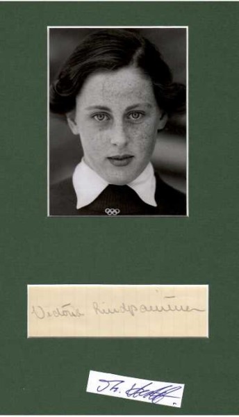 VICTORIA LINDPAINTNER (1918-65) deutsche Eiskunstläuferin / german ice scater