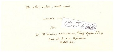 JOHANN FRIEDRICH WUCHERER (1682-1737) Phys. Dogm. P. P. O.